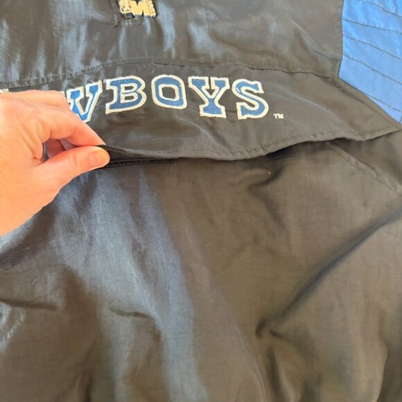 Dallas Cowboys Vintage Starter Jacket Large Kangaroo Pocket hooded - Picture 11 of 12